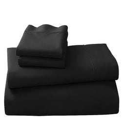 Black Cotton microfibre 500tc 4pc King sheet set