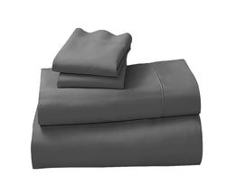 Cotton microfibre 1000TC 4pc Queen sheet set - Pewter