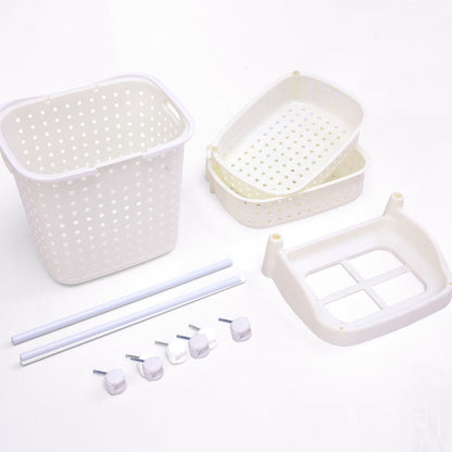 3 Tier Bathroom Laundry Clothes Baskets Mobile Rack