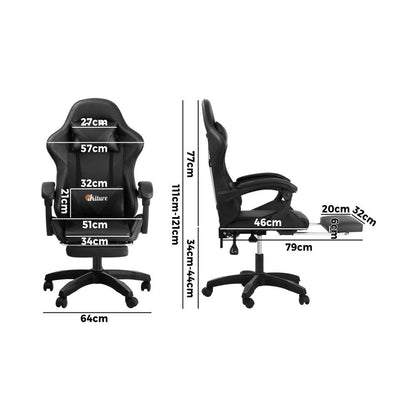 Discover the Gaming Throne with Built-in Massage and 135° Recline Black\Blue\Red