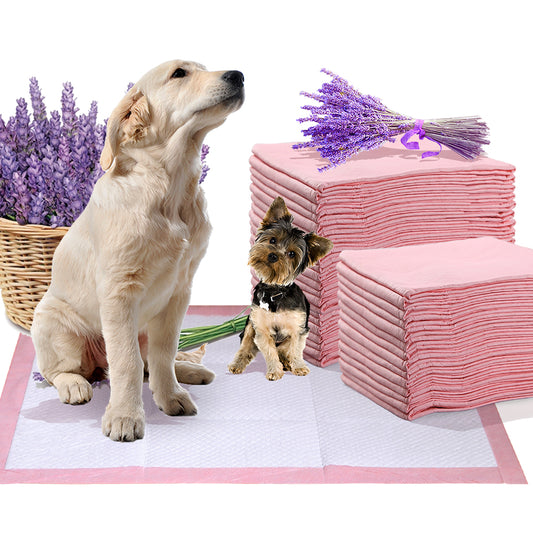 idropship 50 Pcs 60x60 cm Pet Puppy Toilet Training Pads Absorbent Lavender Scent