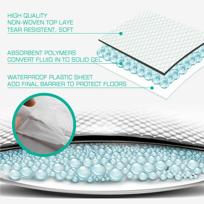 PaWz 50 Pcs 60x60 cm Pet Puppy Dog Toilet Training Pads Absorbent Meadow Scent