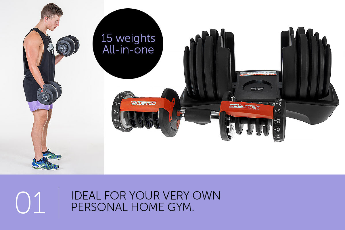 48kg Adjustable Dumbbell Home Gym Set