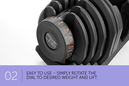 80kg Powertrain Home Gym Adjustable Dumbbell Set