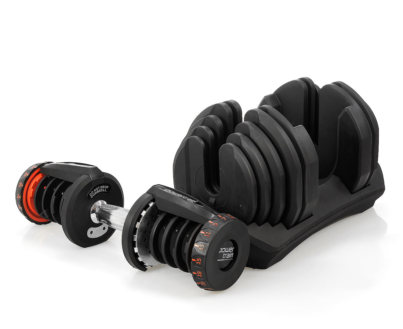 40kg Powertrain Home Gym Adjustable Dumbbell
