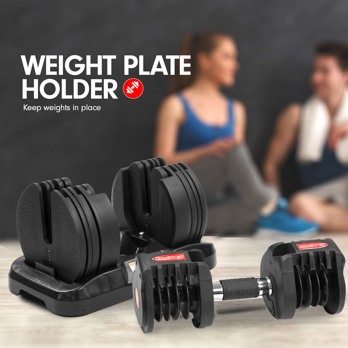 20kg Powertrain Adjustable Home Gym Dumbbell