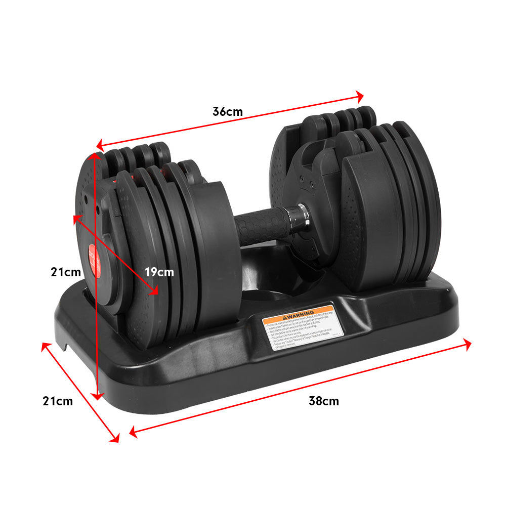 20kg Powertrain Adjustable Home Gym Dumbbell