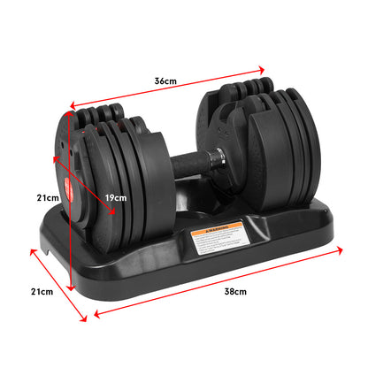20kg Powertrain Adjustable Home Gym Dumbbell