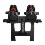 Powertrain GEN2 Pro Adjustable Dumbbell Set - 2 x 25kg (50kg) Home Gym Weights with Stand