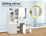 Dressing Table Set Stool Mirrors Jewellery Cabinet Makeup Organizer
