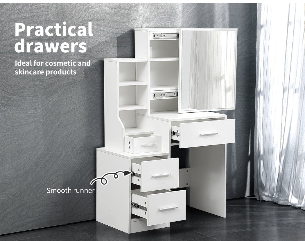 Dressing Table Set Stool Mirrors Jewellery Cabinet Makeup Organizer