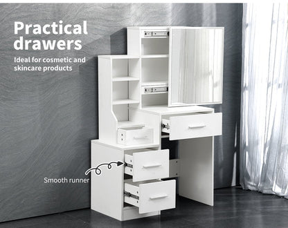 Dressing Table Set Stool Mirrors Jewellery Cabinet Makeup Organizer
