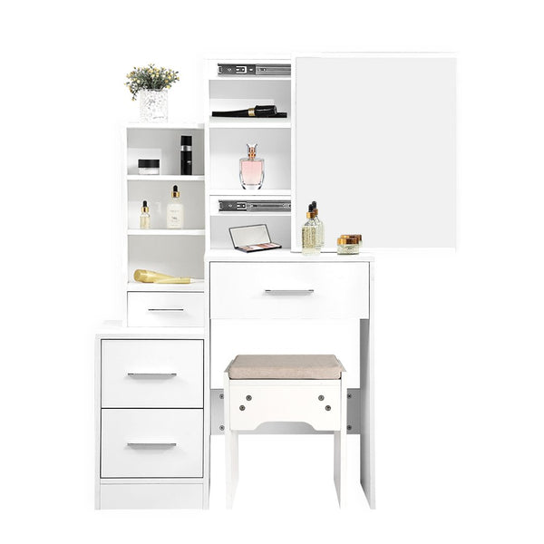  Dressing Table Set Stool Mirrors Jewellery Cabinet Makeup Organizer