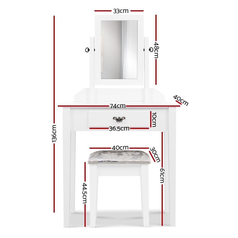 New Arrivals Dressing Table Stool Mirror Makeup Jewellery Organiser Cabinet Drawer