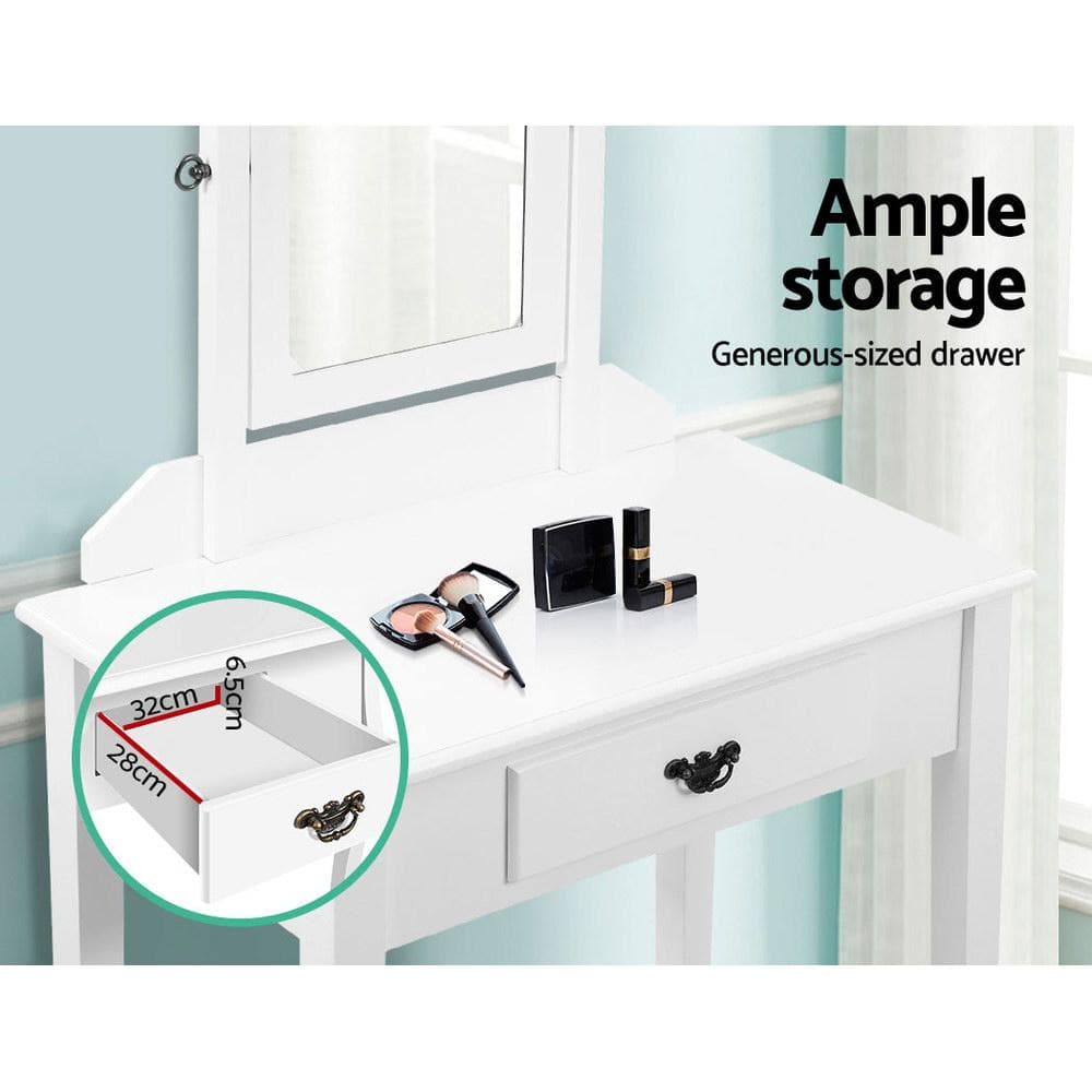 New Arrivals Dressing Table Stool Mirror Makeup Jewellery Organiser Cabinet Drawer