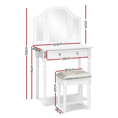 Dressing Table Stool Mirror White Mirrors Tables Jewellery Cabinet Box
