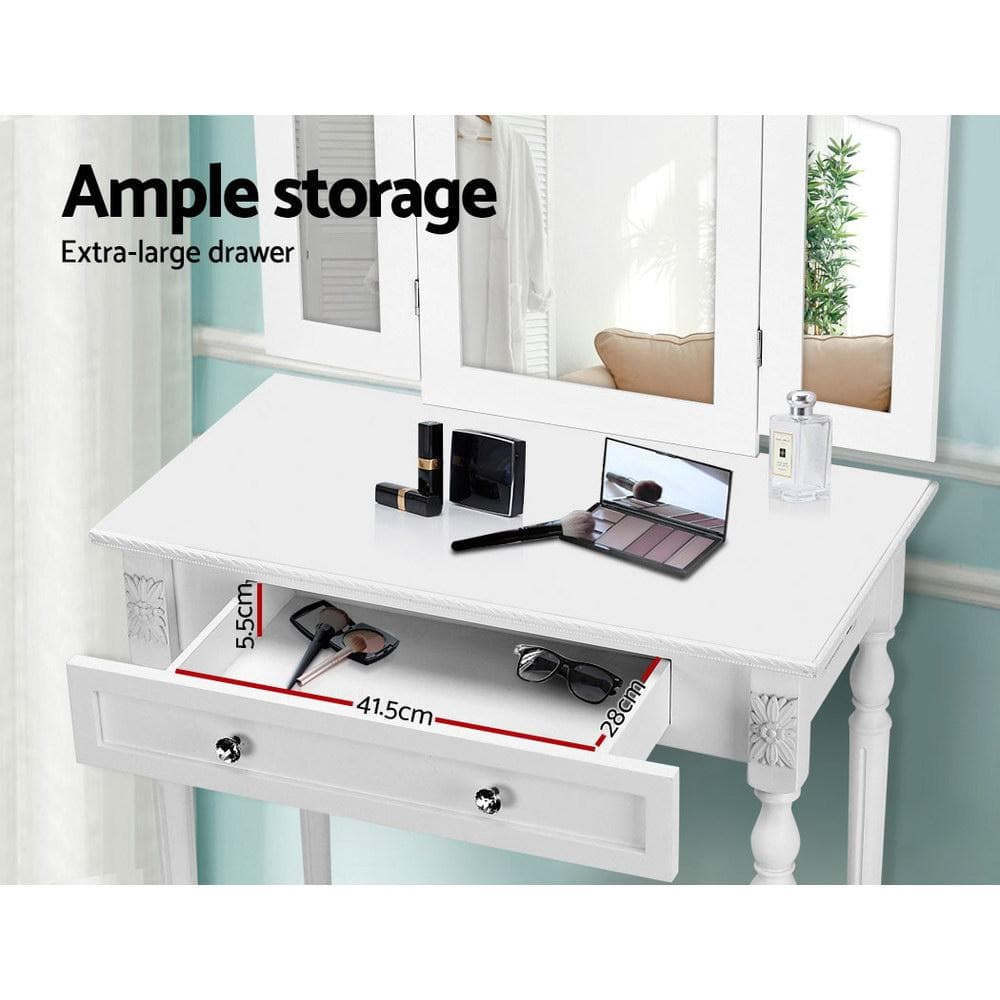 Dressing Table Stool Mirror White Mirrors Tables Jewellery Cabinet Box