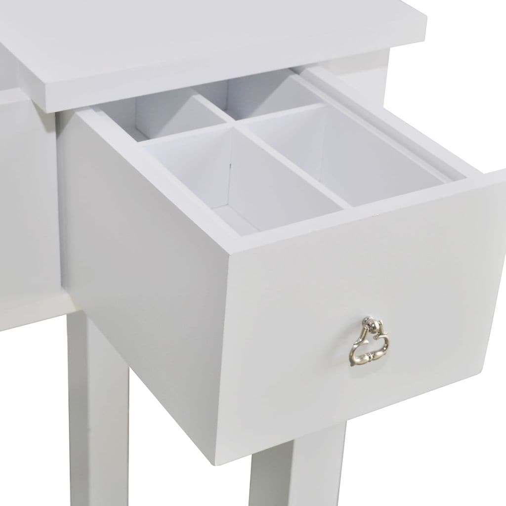 vidaxl40- Dressing Table with Stool and 1 Flip-up Mirror White