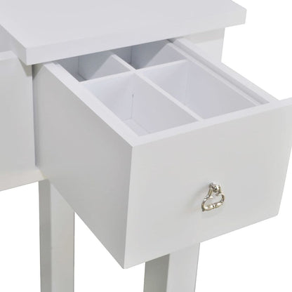 vidaxl40- Dressing Table with Stool and 1 Flip-up Mirror White