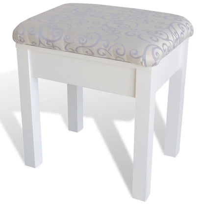 vidaxl40- Dressing Table with Stool and 1 Flip-up Mirror White
