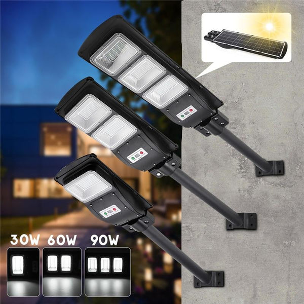  LED Solar Street Light 90W Radar PIR Motion Sensor Wall Timing Lamp Remote control Waterproof