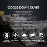 700GSM All Season Goose Down Feather Filling Duvet in Super King Size