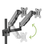Brateck Gas Spring Sit-Stand Workstation Dual Monitors Mount
