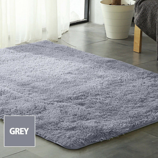  Designer Soft Shag Shaggy Floor Confetti Rug Carpet Home Decor 300x200cm Grey