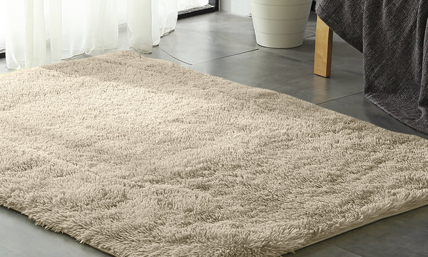  Designer Soft Shag Shaggy Floor Confetti Rug Carpet Home Decor 120x160cm Cream