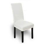 4x Stretch Elastic Chair Covers Dining Room Wedding Banquet Washable White