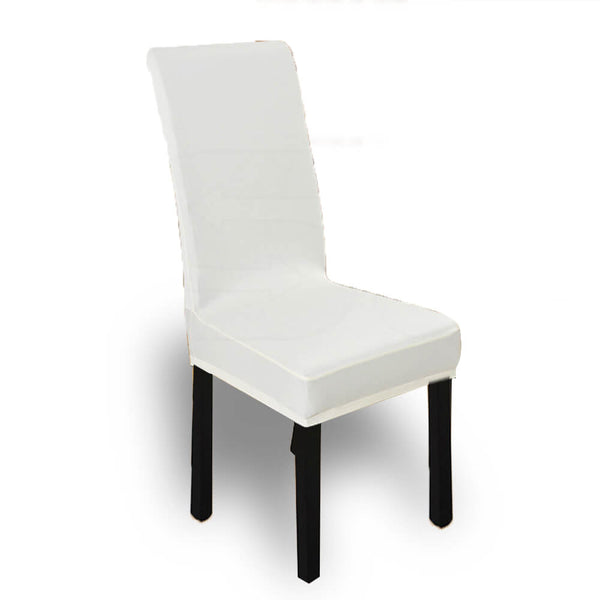  4x Stretch Elastic Chair Covers Dining Room Wedding Banquet Washable White
