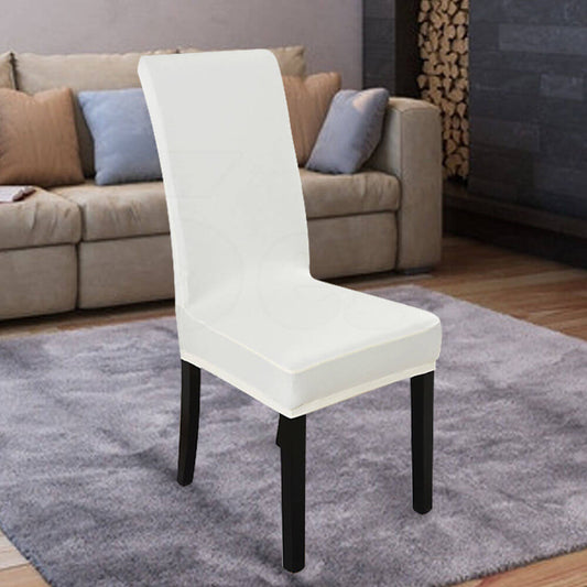 1x Stretch Elastic Chair Covers Dining Room Wedding Banquet Washable White