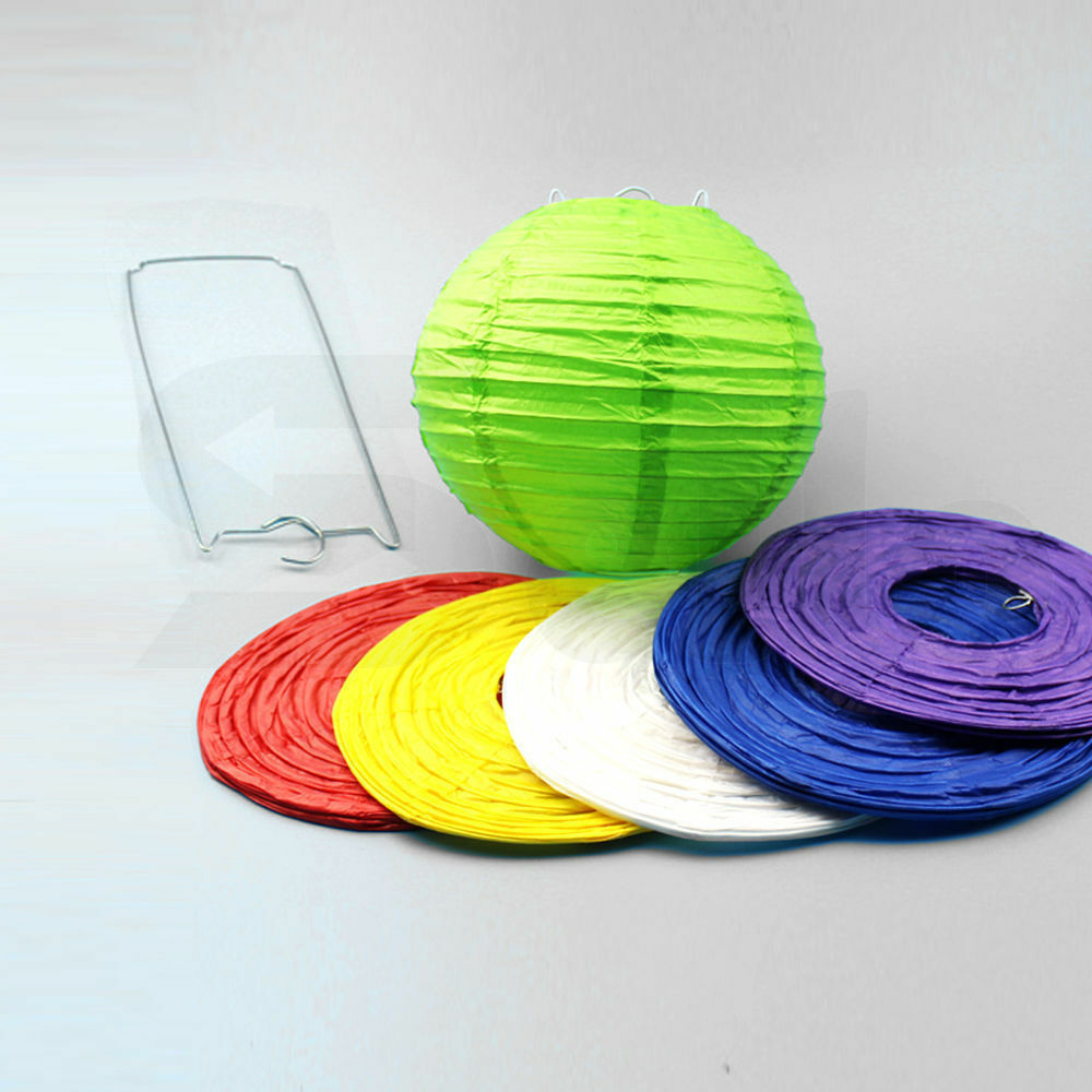 12" Paper Lanterns for Wedding Party Festival Decoration - Blue and White Colours