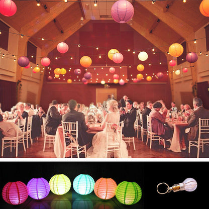 12" Paper Lanterns for Wedding Party Festival Decoration - Blue and White Colours