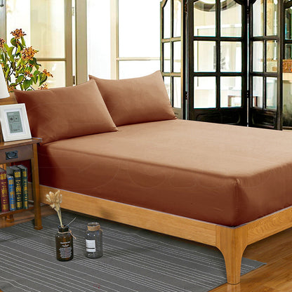 Ultra Soft Fitted Bed Sheet with one Pillow Case King Single Chocolate