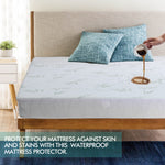 Fitted Waterproof Mattress Protector with Bamboo Fibre Cover Single Size
