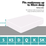 Fitted Waterproof Mattress Protector with Bamboo Fibre Cover Double Size