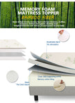 8cm Bedding Cool Gel Memory Foam Bed Mattress Topper Bamboo Cover Double