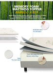 8cm Bedding Cool Gel Memory Foam Bed Mattress Topper Bamboo Cover Single