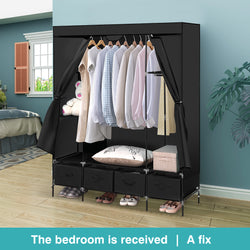 Stylish and elegant 4 Drawers portable wardrobe