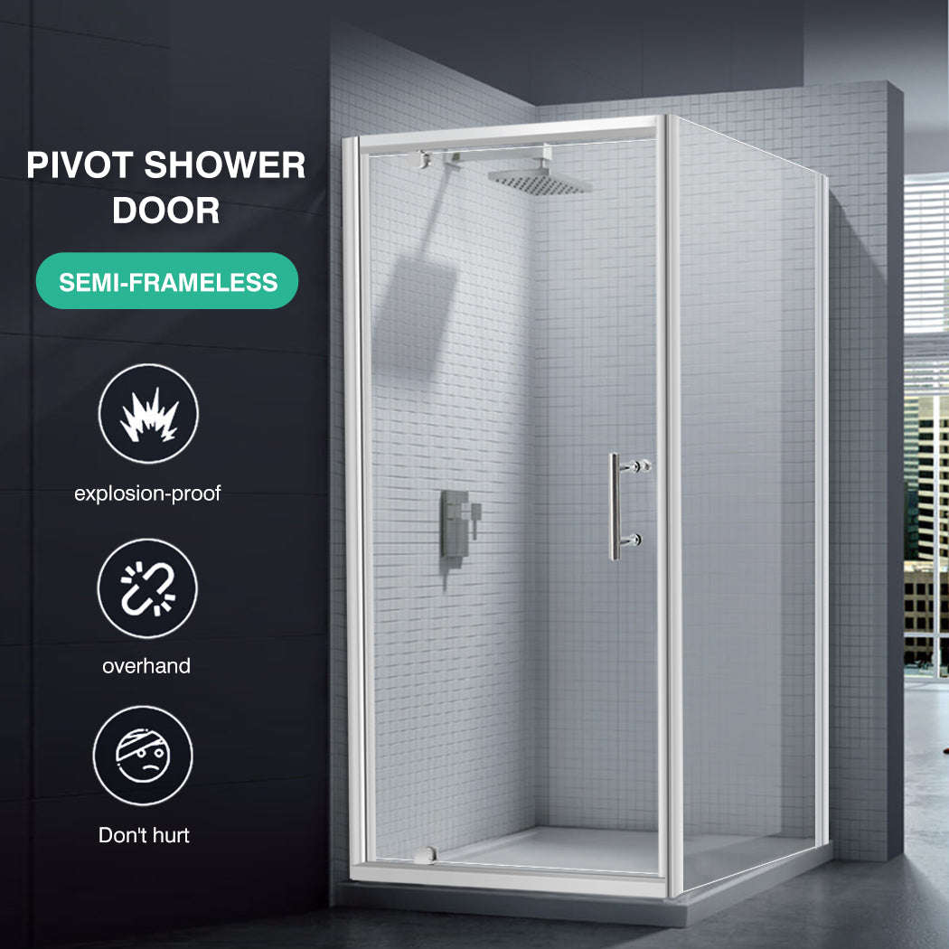 Bath Shower Enclosure Screen Seal Strip Glass Shower Door 760x760x1900mm