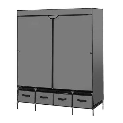 Portable Wardrobe 4 Drawers Large Storage Cabinet Organiser Shelf Rack