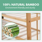 Bamboo Shoe Rack Storage Wooden Organizer Shelf Stand 3 Tiers Layers 80cm