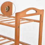 4 Tiers Bamboo Shoe Rack Storage Organizer Wooden Shelf Stand Shelves