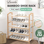 Bamboo Shoe Rack Storage Wooden Organizer Shelf Stand 5 Tiers Layers 90cm
