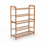 5 Tiers Bamboo Shoe Rack Storage Organizer Wooden Shelf Stand Shelves