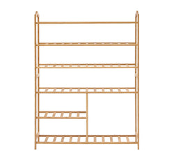 Bamboo Shoe Rack Storage Wooden Organizer Shelf Stand 6 Tiers Layers 80cm
