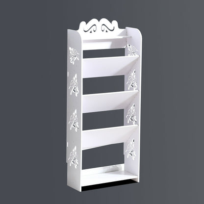 5 Tiers 43 Width Tilt Chic Hollow Shoe Rack Stand Storage Organiser Shelf