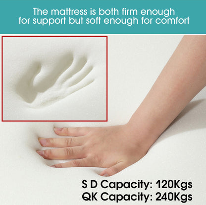 Memory Foam Mattress Topper 25cm Comfort  Washable Cover King
