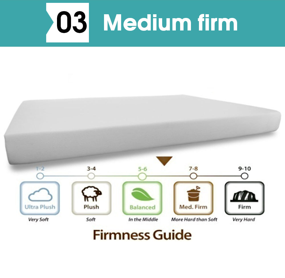 Memory Foam Mattress Topper 25cm Comfort  Washable Cover King